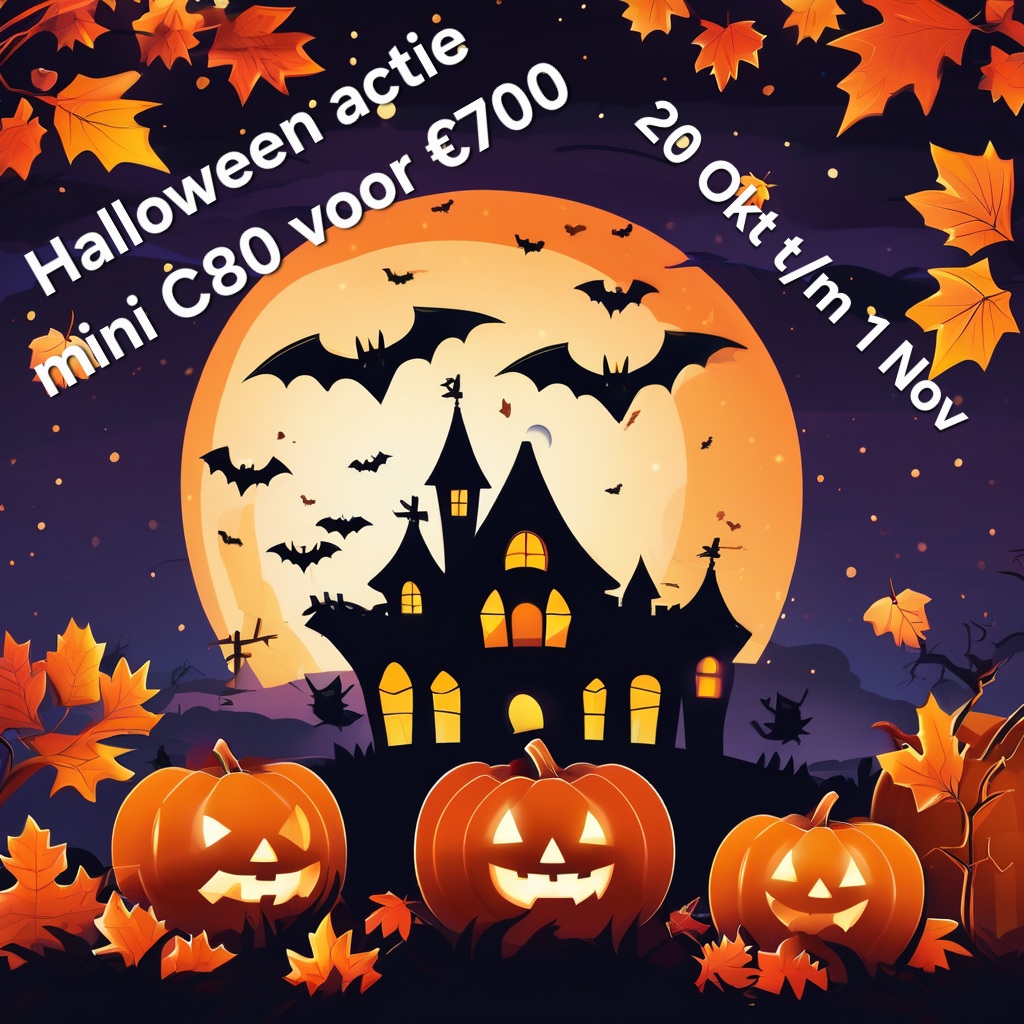 Halloween actie met pompoenen en kasteel, 20 okt-1 nov.